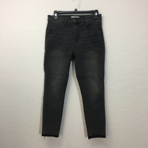 Madewell Womens Jean High-Rise Size 28 Roadtripper Jeggings Skinny Raw Hem Gray - Picture 3 of 14